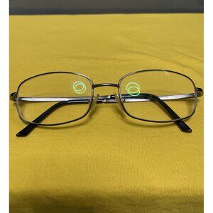 HUGO BOSS ITALY EYEWEAR 0054 0V81 150 Silver Gunmetal & Black Mens Eyeglasses